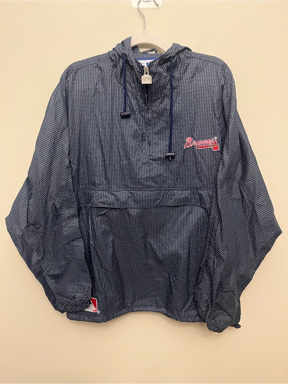 Vintage Atlanta Braves 1/4 Pullover Windbreaker Genuine Merchandise Men's Medium